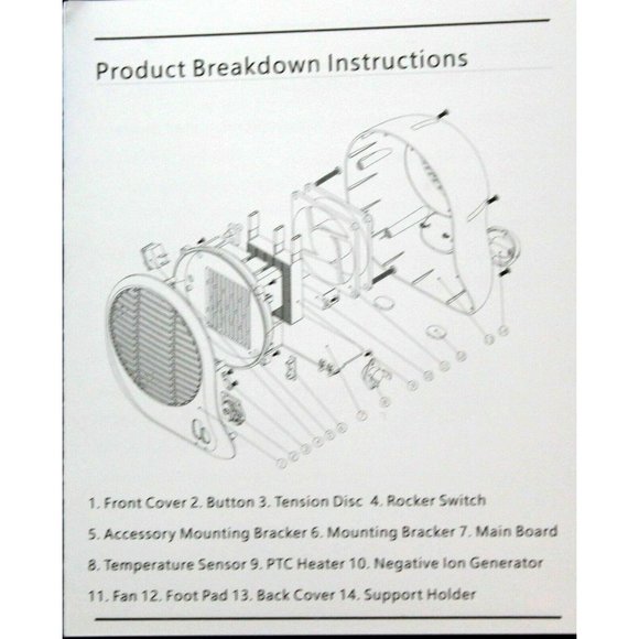 2-n-1 White Fan Space Heater and Air Purifier Small Portable Air Quality Heating - Picture 6 of 12